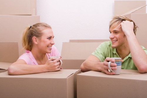 Acton home removals preparation with boxes and protective packing