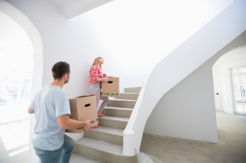 Local man with van in Acton loading household boxes
