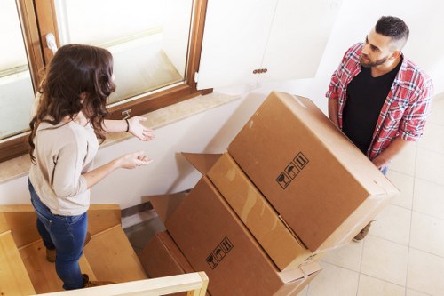 Responsible recycling and waste separation during a Man With Van Acton collection