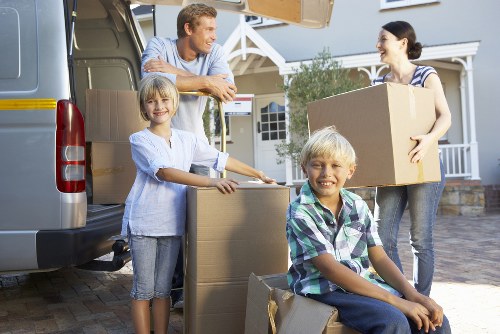 Boxes and household items being prepared for same day removals in West London